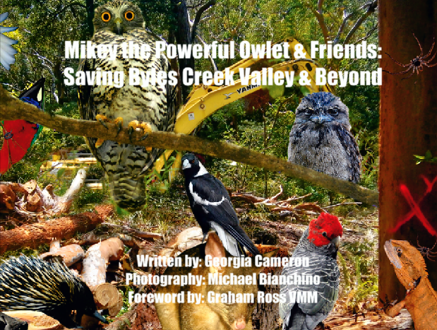 NEW BOOK - Mikey the Powerful Owlet & Friends: Saving Byles Creek Valley & Beyond - Book (price includes domestic express postage & handling)